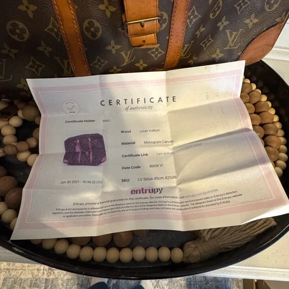 Authentic Louis Vuitton Sirius Monogram Double zipper soft suitcase Travel bag - Picture 3 of 6